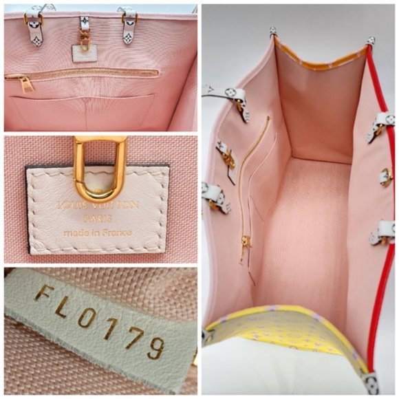 Louis Vuitton Onthego Reverse Giant Red Pink Monogram Canvas Like New Condition - Picture 9 of 14